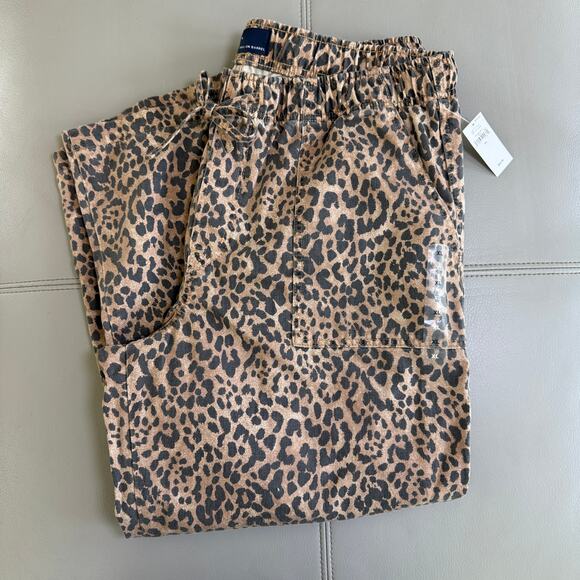 Gap Women's XL NWT Mid Rise Pull-on Leopard Barrel Jeans - Picture 8 of 9